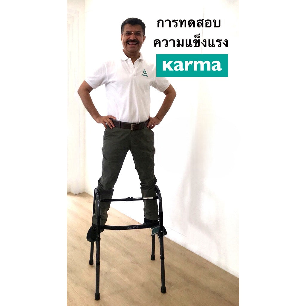 KARMA Walker WK-80, foldable, 4 legs, walking cane, has 2 types, both fixed and swing, weight 120.